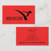 Martial Arts Karate Self Defense Business Card Visitenkarte (Vorne/Hinten)