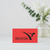 Martial Arts Karate Self Defense Business Card Visitenkarte (Stehend Vorderseite)