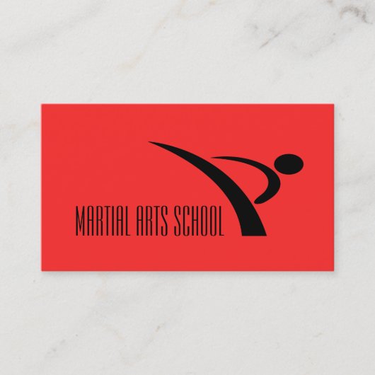 Martial Arts Karate Self Defense Business Card Visitenkarte (Vorderseite)