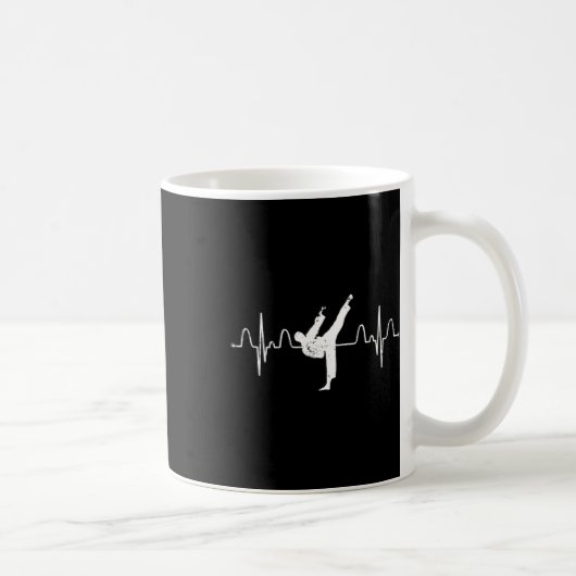 Martial Arts Karateist Heartbeat Comt Sport Athlet Kaffeetasse (Rechts)