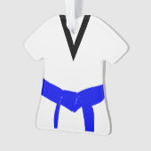 Martial Arts Light Blue Belt Uniform Ornament (Vorderseite)
