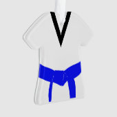 Martial Arts Light Blue Belt Uniform Ornament (Vorderseite)