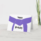 Martial Arts Lila Belt Geburtstag Karte (Vorderseite)