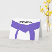 Martial Arts Lila Belt Herzlichen Glückwunsch Karte (Gelbe Blume)