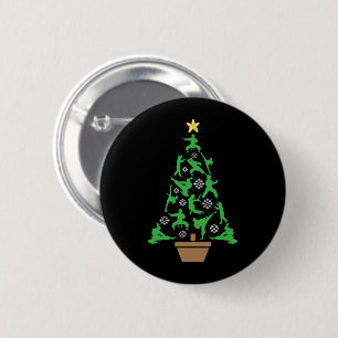 Martial Arts - Mädchen Karate Weihnachtsbaum Button
