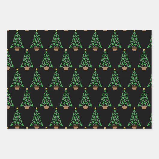 Martial Arts - Mädchen Karate Weihnachtsbaum Geschenkpapier Set (Vorderseite)