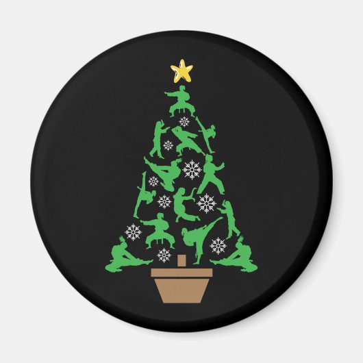 Martial Arts - Mädchen Karate Weihnachtsbaum Magnet (Vorne)