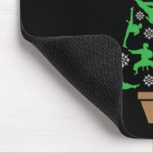 Martial Arts - Mädchen Karate Weihnachtsbaum Mousepad (Ecke)