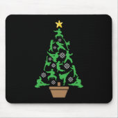 Martial Arts - Mädchen Karate Weihnachtsbaum Mousepad (Vorne)
