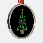 Martial Arts - Mädchen Karate Weihnachtsbaum Ornament Aus Metall (Rechts)