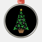 Martial Arts - Mädchen Karate Weihnachtsbaum Ornament Aus Metall (Vorne)