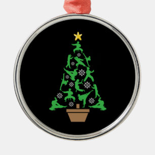 Martial Arts - Mädchen Karate Weihnachtsbaum Ornament Aus Metall