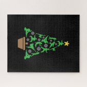 Martial Arts - Mädchen Karate Weihnachtsbaum Puzzle (Horizontal)