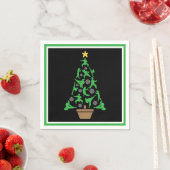 Martial Arts - Mädchen Karate Weihnachtsbaum Serviette (Beispiel)