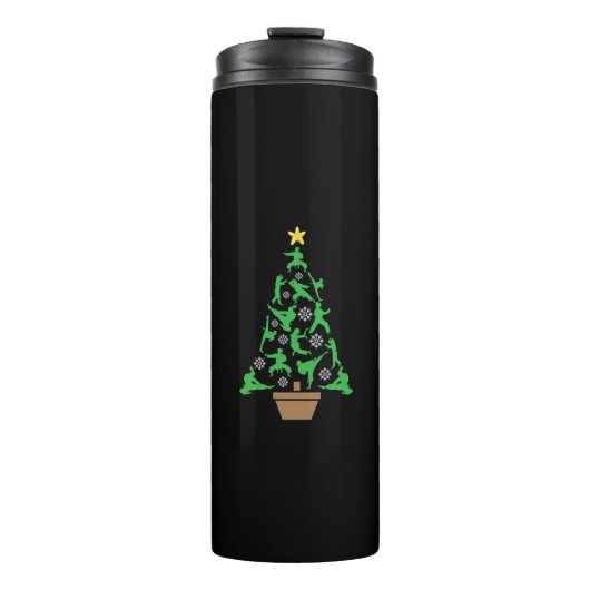 Martial Arts - Mädchen Karate Weihnachtsbaum Thermosbecher (Vorderseite)