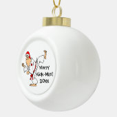 Martial Arts Merry Kick-Mas Weihnachten Keramik Kugel-Ornament (Rechts)