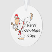 Martial Arts Merry Kick-Mas Weihnachten Ornament (Vorderseite)