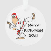 Martial Arts Merry Kick-Mas Weihnachten Ornament (Vorderseite)