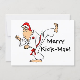 Martial Arts Merry Kick-Mas Weihnachts-Party Einladung