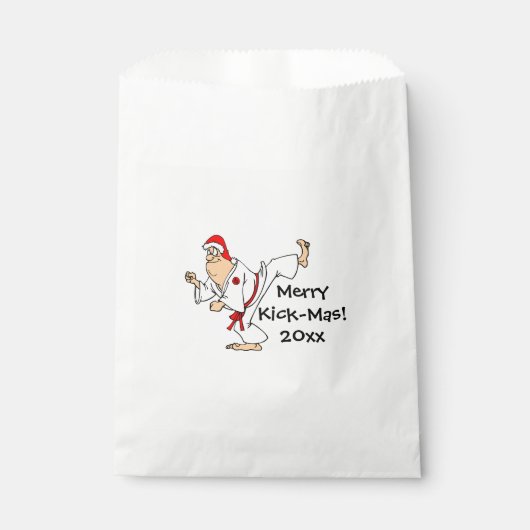 Martial Arts Merry Kick-Mas Weihnachts-Party Geschenktütchen (Vorderseite)