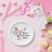 Martial Arts Merry Kick-Mas Weihnachts-Party Pappteller (Party)