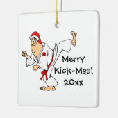 Martial Arts Merry Kick-Mas Weihnachtszeit Keramikornament (Links)