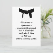 Martial Arts muffige Black Belt Werbeaktion Test l Einladung (Stehend Vorderseite)