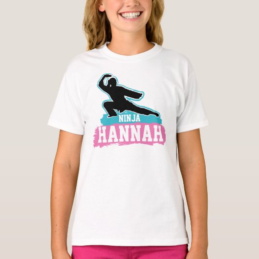 Martial Arts Ninja Warrior Karate Birthday Girl T-Shirt (Vorderseite)