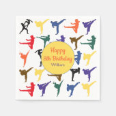 Martial Arts of Japan Karate Party Happy Birthday Serviette (Vorderseite)
