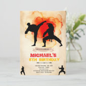 Martial Arts Party invitation Einladung (Stehend Vorderseite)