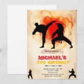 Martial Arts Party invitation Einladung (Vorne/Hinten)