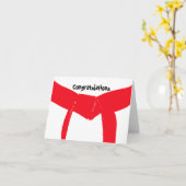 Martial Arts Red Belt Herzlichen Glückwunsch Karte (Gelbe Blume)