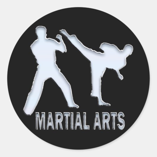 MARTIAL ARTS RUNDER AUFKLEBER (Vorderseite)