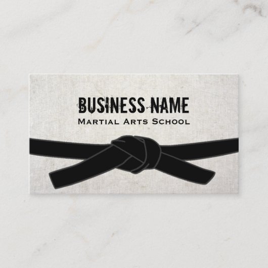 Martial Arts School Karate Dojo Black Belt Master Visitenkarte (Vorderseite)