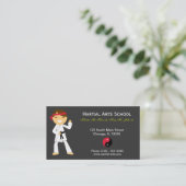 Martial Arts School Visitenkarte (Stehend Vorderseite)