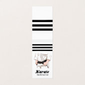 Martial Arts Sensei Black Belt Business Card Visitenkarten (Außenseite Aufgefaltet)