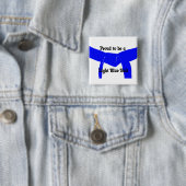 Martial Arts sind stolz darauf, ein hellblauer Gür Button (Beispiel)