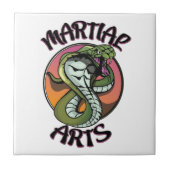 Martial Arts Snake Fliese (Vorderseite)