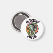 Martial Arts Snake Magnet (Vorderseite/Rückseite)