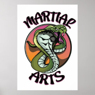 Martial Arts Snake Poster