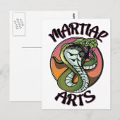 Martial Arts Snake Postkarte (Vorne/Hinten)