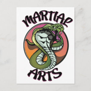 Martial Arts Snake Postkarte