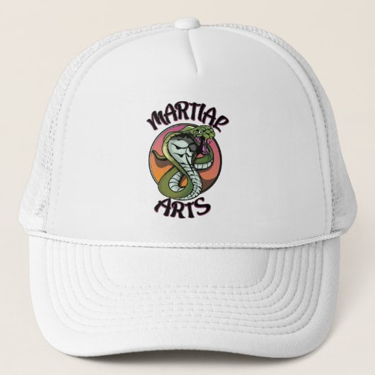 Martial Arts Snake Truckerkappe (Vorderseite)