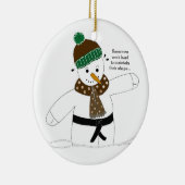 Martial Arts Snowman Keramik Ornament (Rechts)