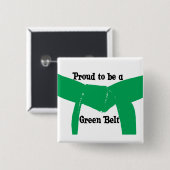 Martial Arts Stolz als grüner Gürtel Button (Vorne & Hinten)