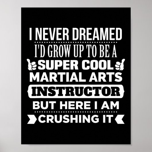 Martial Arts T Shirt für Instructor. Funny Karate Poster (Vorne)