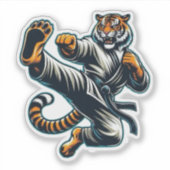 Martial Arts Tiger Aufkleber (Vorderseite)