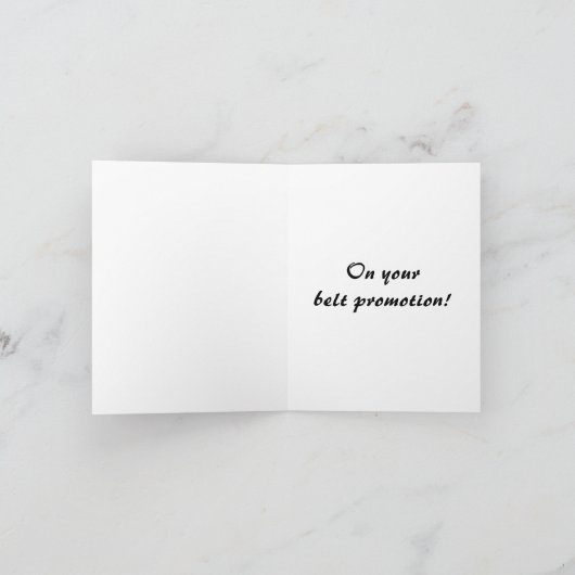 Martial Arts TKD Glückwunsch Karte (Innenseite)