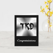 Martial Arts TKD Glückwunsch Karte (Gelbe Blume)