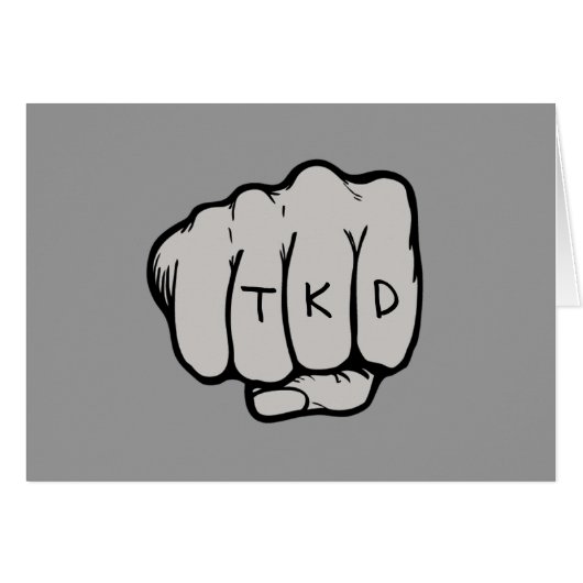 Martial Arts TKD Taekwondo Fist Grau (Vorderseite (Horizontal))